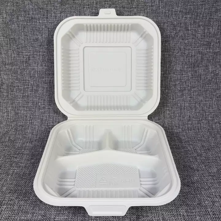 3 5 compartment eco friendly biodegradable disposable packaging cornstarch corn starch takeaway bento lunch box food container